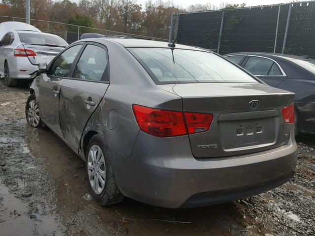 KNAFU4A26A5292115 - 2010 KIA FORTE EX GRAY photo 3