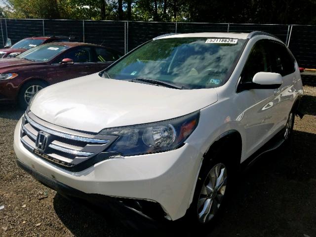 5J6RM4H77CL030582 - 2012 HONDA CR-V EXL WHITE photo 2