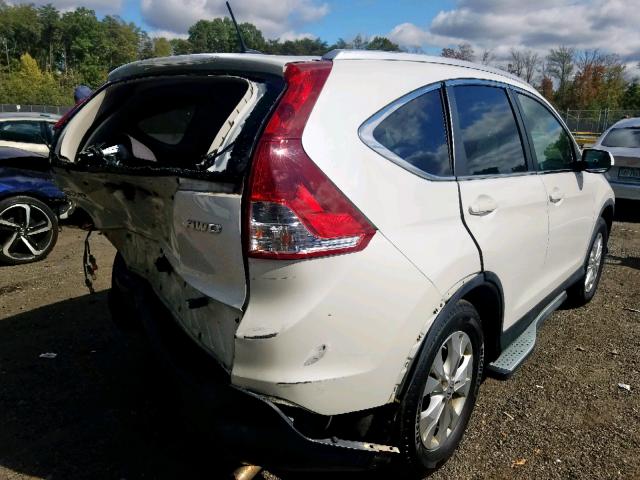 5J6RM4H77CL030582 - 2012 HONDA CR-V EXL WHITE photo 4