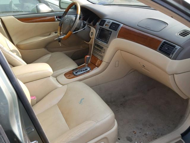 JTHBA30G555091182 - 2005 LEXUS ES 330 GREEN photo 5