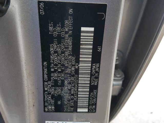 JTLKT324964102159 - 2006 TOYOTA SCION XB Boz foto 10