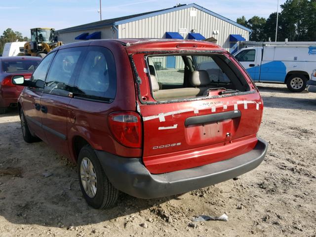 1D4GP25B77B153721 - 2007 DODGE CARAVAN SE RED photo 3