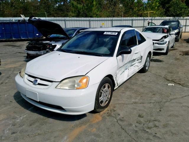 1HGEM22582L015962 - 2002 HONDA CIVIC LX WHITE photo 2