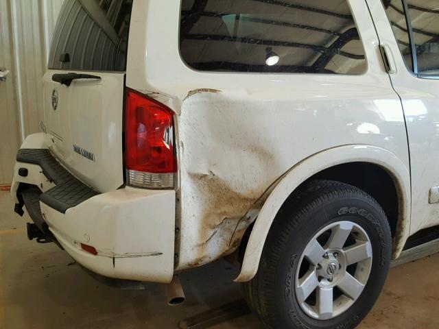 5N1AA0NC1AN603642 - 2010 NISSAN ARMADA SE WHITE photo 9