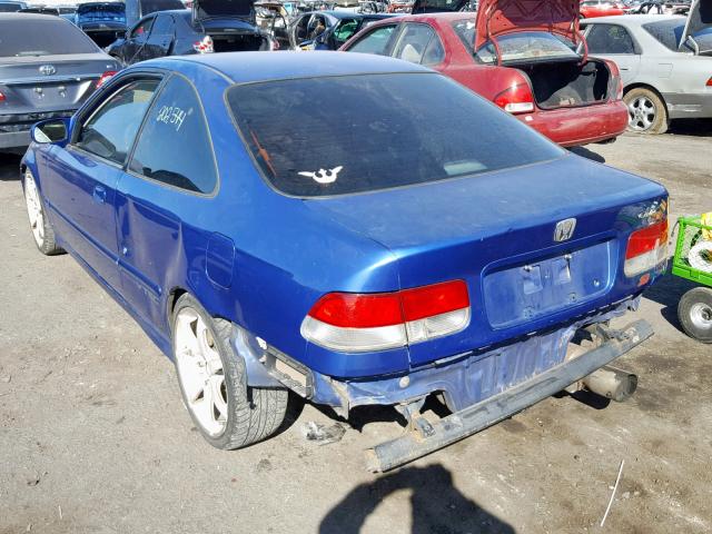 1HGEM1150YL058664 - 2000 HONDA CIVIC SI BLUE photo 3