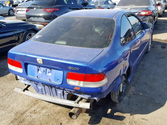 1HGEM1150YL058664 - 2000 HONDA CIVIC SI BLUE photo 4