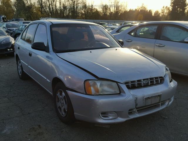 KMHCG45C11U212219 - 2001 HYUNDAI ACCENT GL SILVER photo 1