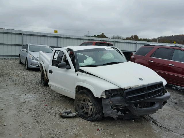 1D7GL12K64S639106 - 2004 DODGE DAKOTA SXT WHITE photo 1