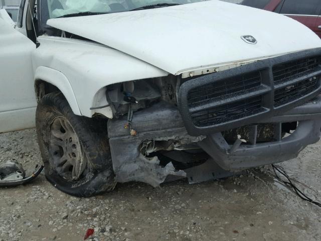 1D7GL12K64S639106 - 2004 DODGE DAKOTA SXT WHITE photo 10