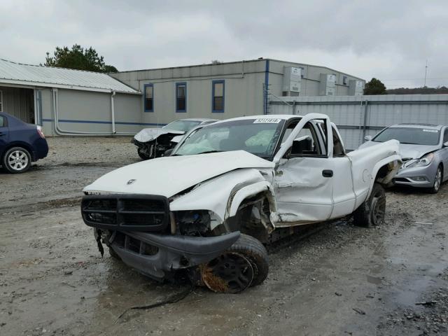 1D7GL12K64S639106 - 2004 DODGE DAKOTA SXT WHITE photo 2