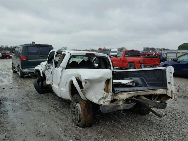 1D7GL12K64S639106 - 2004 DODGE DAKOTA SXT WHITE photo 3