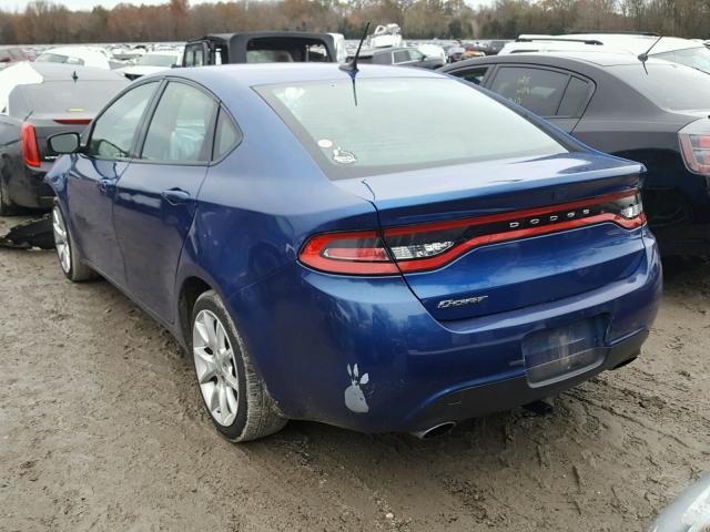 1C3CDFBA3DD289906 - 2013 DODGE DART SXT BLUE photo 3