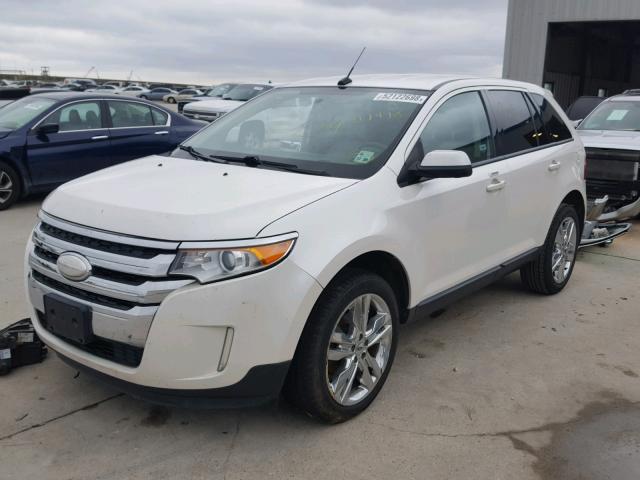 2FMDK3JC7CBA03319 - 2012 FORD EDGE SEL WHITE photo 2