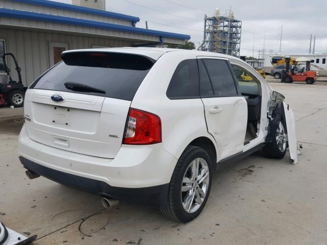 2FMDK3JC7CBA03319 - 2012 FORD EDGE SEL WHITE photo 4