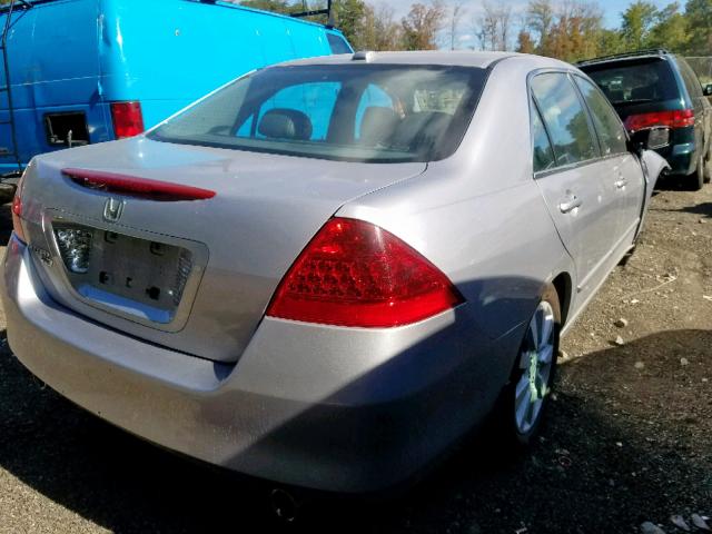 1HGCM66857A026018 - 2007 HONDA ACCORD EX SILVER photo 4