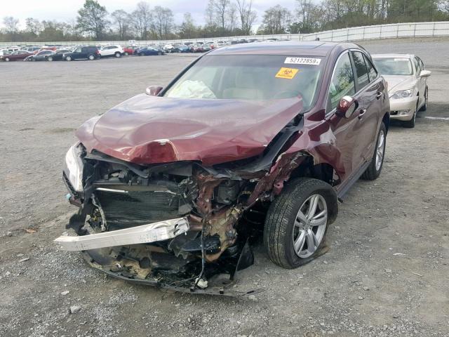 5J8TB4H38DL011475 - 2013 ACURA RDX RED photo 2