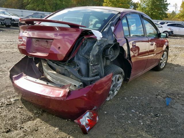 1G8AL52F54Z106935 - 2004 SATURN ION LEVEL RED photo 4