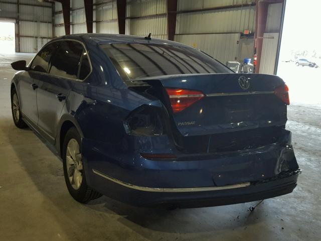 1VWAT7A38GC007782 - 2016 VOLKSWAGEN PASSAT S BLUE photo 3