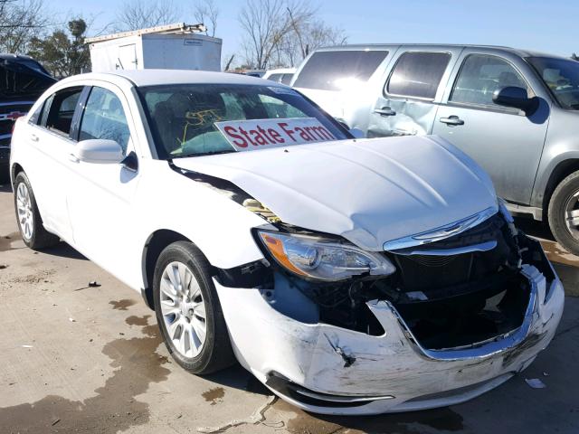 1C3CCBAB2EN213028 - 2014 CHRYSLER 200 LX WHITE photo 1