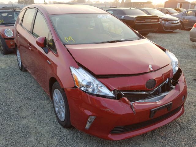 JTDZN3EU4EJ013292 - 2014 TOYOTA PRIUS V RED photo 1