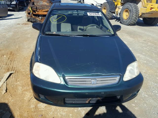 2HGEJ6619YH589466 - 2000 HONDA CIVIC BASE GREEN photo 9