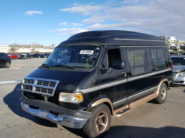 2B6HB21Y7VK601669 - 1997 DODGE RAM VAN B2 BLACK photo 2