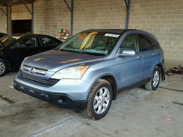 5J6RE38728L003837 - 2008 HONDA CR-V EXL BLUE photo 2