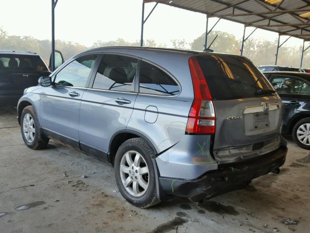 5J6RE38728L003837 - 2008 HONDA CR-V EXL BLUE photo 3