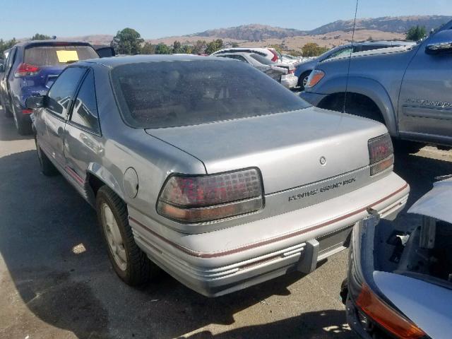 1G2WJ14TXNF222488 - 1992 PONTIAC GRAND PRIX GRAY photo 3