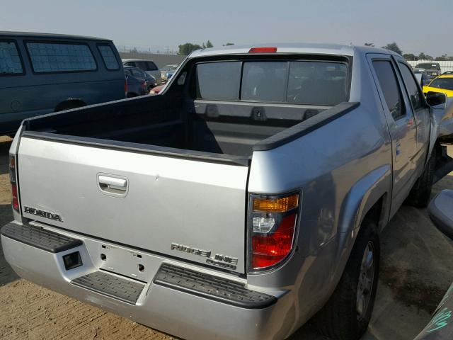 2HJYK16426H566710 - 2006 HONDA RIDGELINE SILVER photo 4