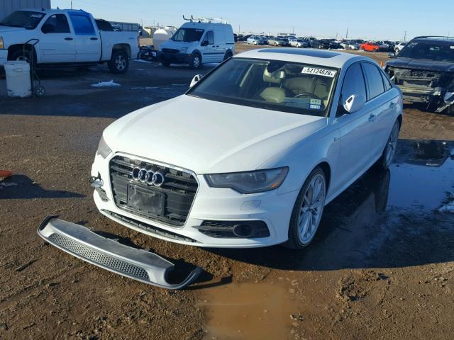 WAUHGAFC9EN014198 - 2014 AUDI A6 PRESTIG WHITE photo 2