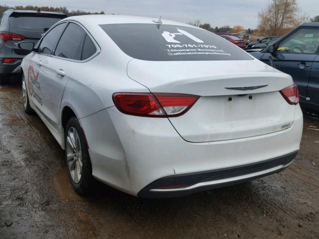 1C3CCCAB8GN171828 - 2016 CHRYSLER 200 LIMITE WHITE photo 3