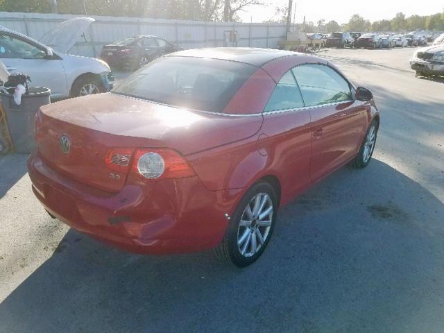 WVWFB71F97V021653 - 2007 VOLKSWAGEN EOS 3.2L RED photo 4