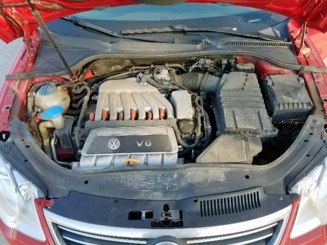 WVWFB71F97V021653 - 2007 VOLKSWAGEN EOS 3.2L RED photo 7