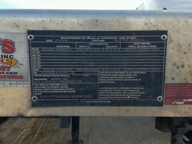 1TTE532A1K3091283 - 2019 OTHER TRAILER SILVER photo 10