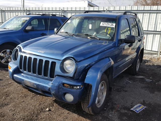 1J4GL58KX4W131247 - 2004 JEEP LIBERTY LI BLUE photo 2