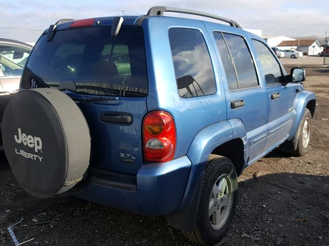 1J4GL58KX4W131247 - 2004 JEEP LIBERTY LI BLUE photo 4