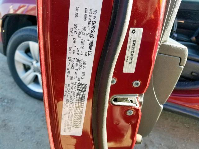 1C4NJPCB3DD169744 - 2013 JEEP PATRIOT LI RED photo 10