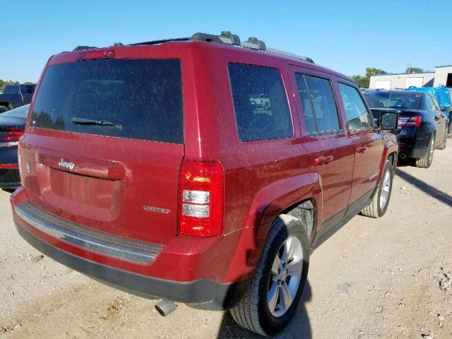 1C4NJPCB3DD169744 - 2013 JEEP PATRIOT LI RED photo 4