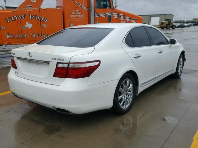 JTHBL46F585073574 - 2008 LEXUS LS 460 WHITE photo 4