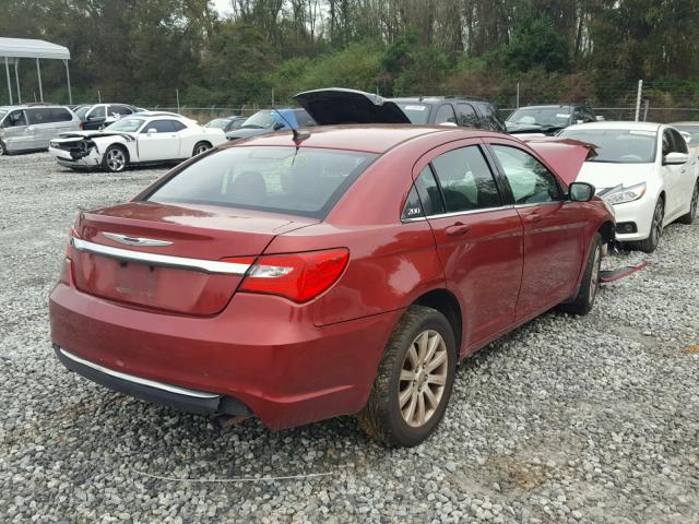 1C3CCBBB3DN764680 - 2013 CHRYSLER 200 TOURIN RED photo 4