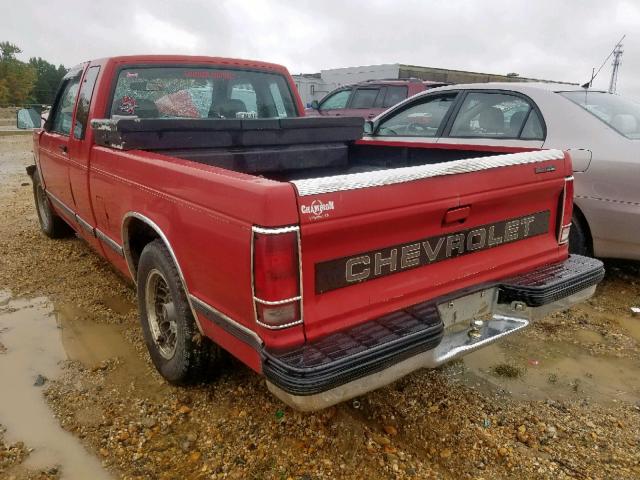 1GCCS19Z5N2142175 - 1992 CHEVROLET S TRUCK S1 RED photo 3