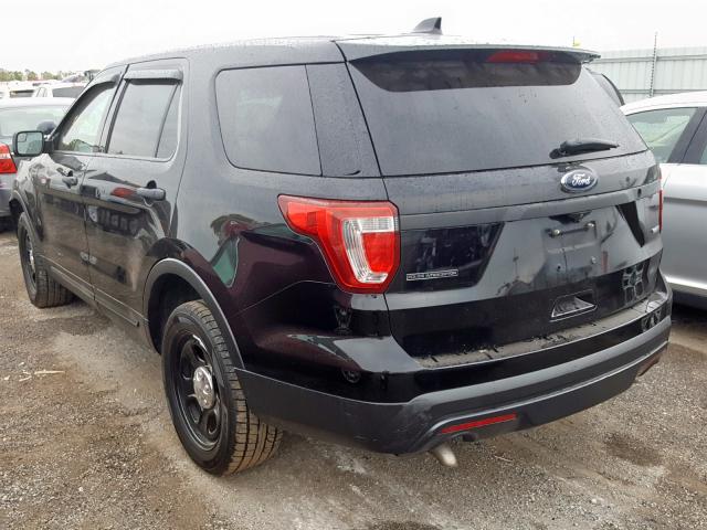 1FM5K8AR2HGA44074 - 2017 FORD EXPLORER P BLACK photo 3