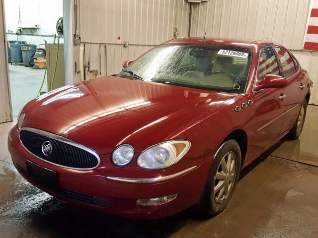 2G4WD562751228394 - 2005 BUICK LACROSSE C BURGUNDY photo 2