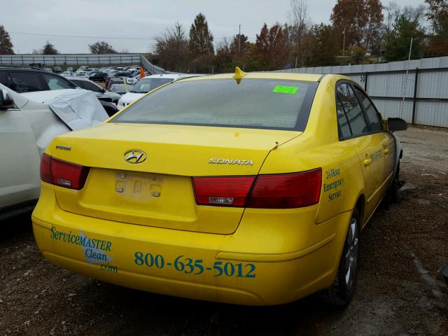 5NPET46CX9H527582 - 2009 HYUNDAI SONATA GLS YELLOW photo 4