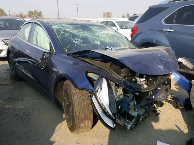 5YJ3E1EB5JF064830 - 2018 TESLA MODEL 3 BLUE photo 1