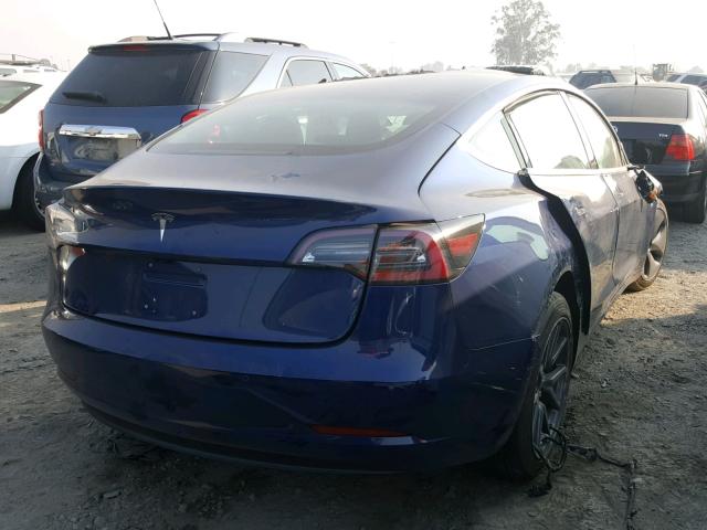 5YJ3E1EB5JF064830 - 2018 TESLA MODEL 3 BLUE photo 4