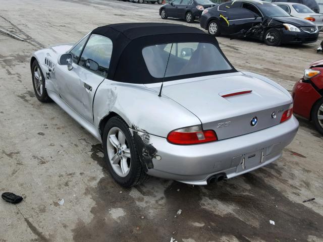 4USCH934XYLF84844 - 2000 BMW Z3 2.3 SILVER photo 3