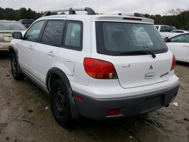 JA4LX31G73U028259 - 2003 MITSUBISHI OUTLANDER WHITE photo 3