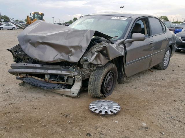 2G1WF52E939368016 - 2003 CHEVROLET IMPALA BROWN photo 2